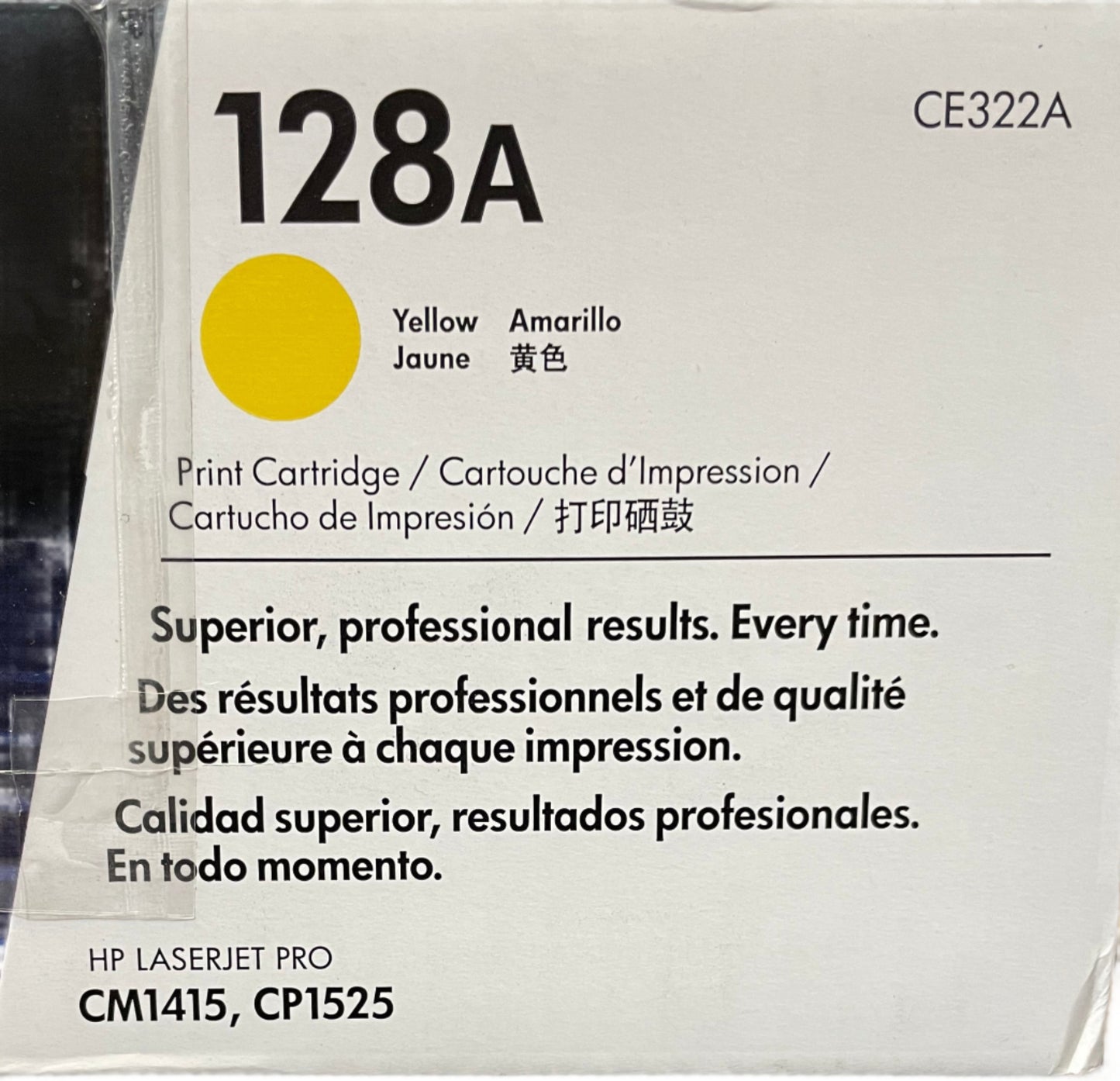 HP 128A Yellow Original LaserJet Toner Cartridge, CE322A