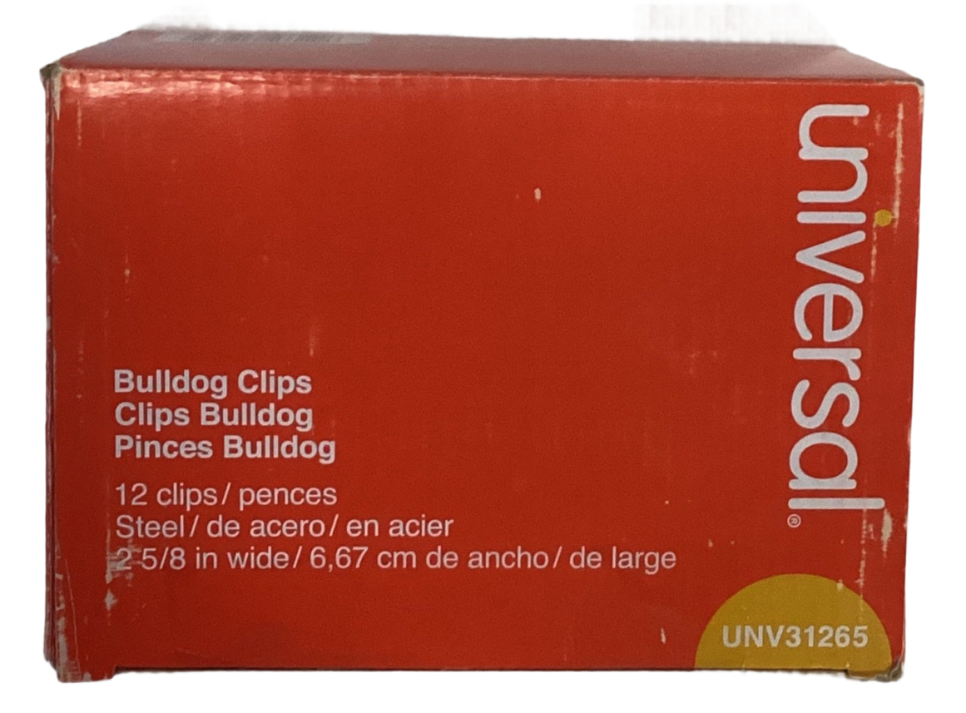 Universal Bulldog Clips, Large, Nickel-plated,12/pack
