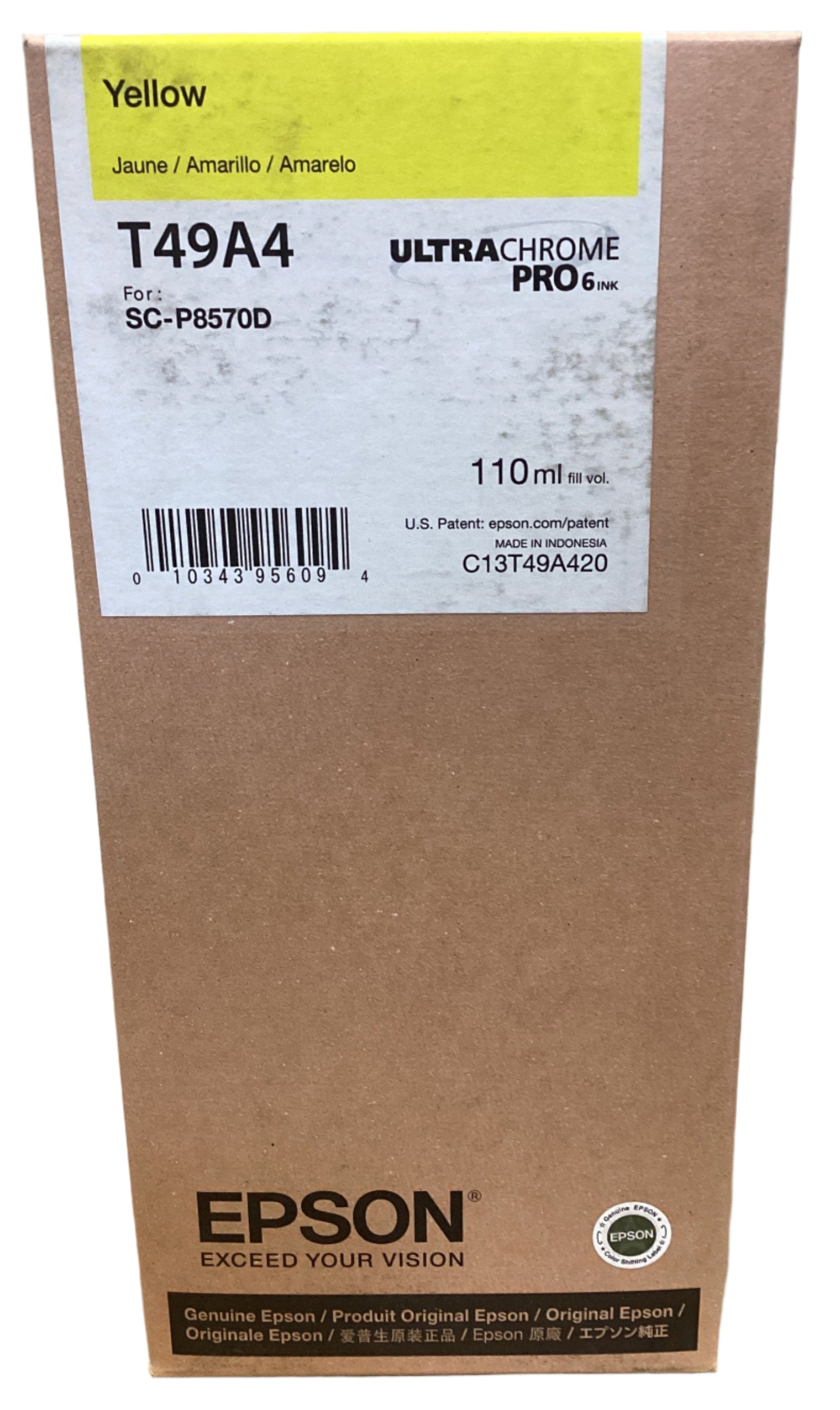 Epson T49A UltraChrome PRO6 110ml High Capacity Ink Cartridge Yellow