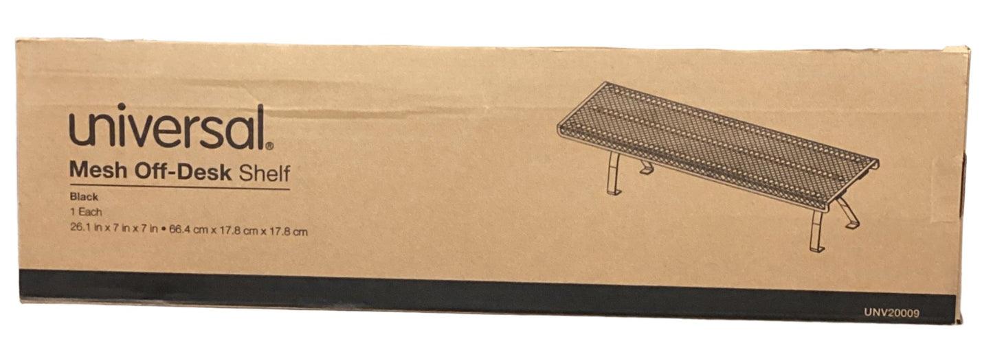 Universal Mesh Off-desk Shelf, 26.13 X 7 X 7, Black