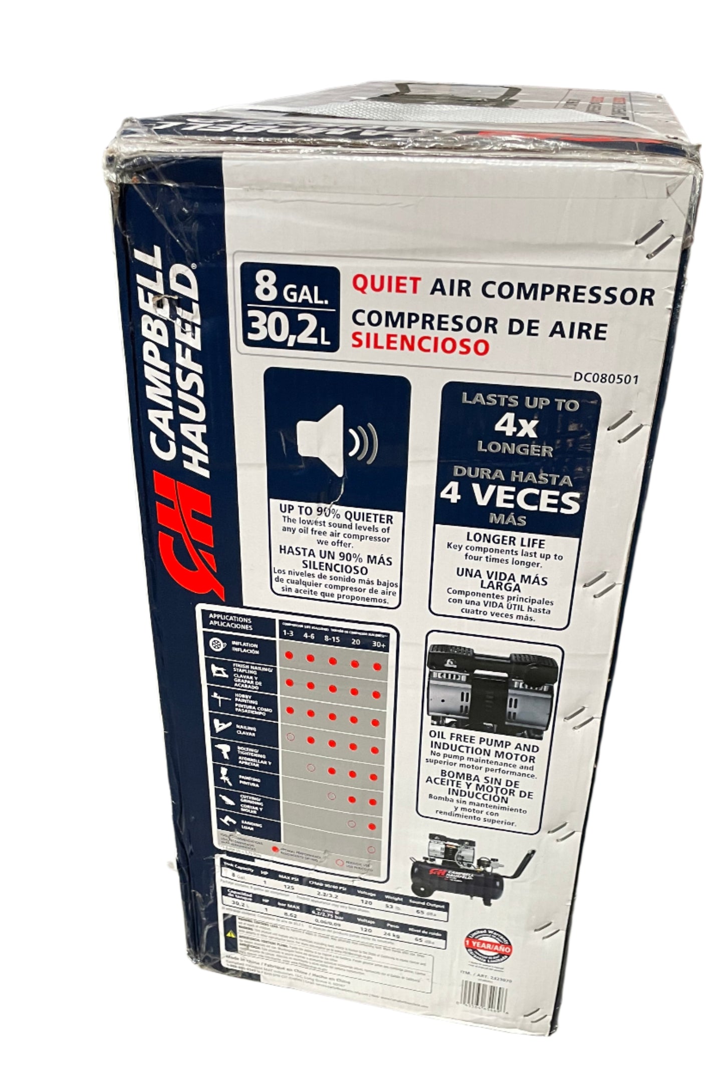 CAMPBELL HAUSFELD 8 Gallon Air Compressor (DC080501) PICK-UP/LOCAL ONLY