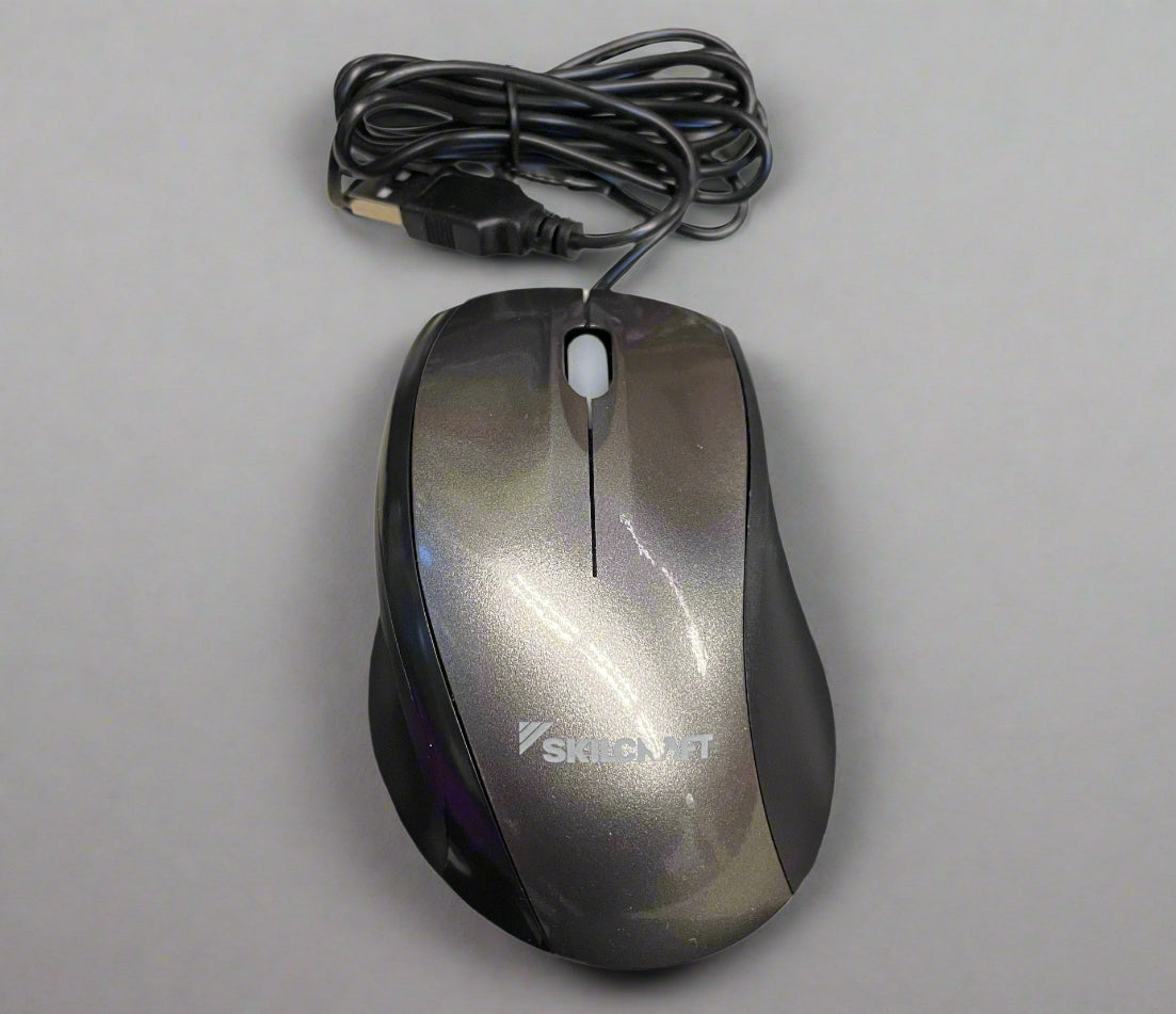 SKILCRAFT Optical Ergonomic Mouse, Black/Silver (NSN 7025-01-618-4138 )