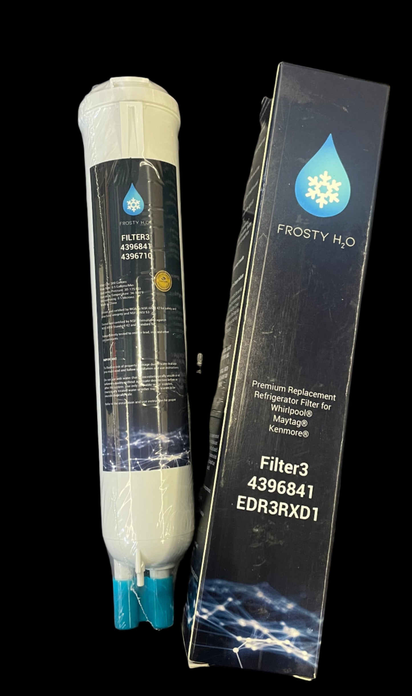 Frosty H2O Ice & Water Filter3 Kenmore Whirlpool (Replaces 4396841, 4396710, 46-9030) Model: EDR3RXD1