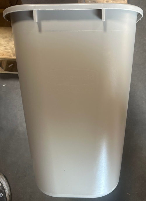 Rubbermaid 28-1/8 Qt Wastebasket - FG295600BEIG  Open Box