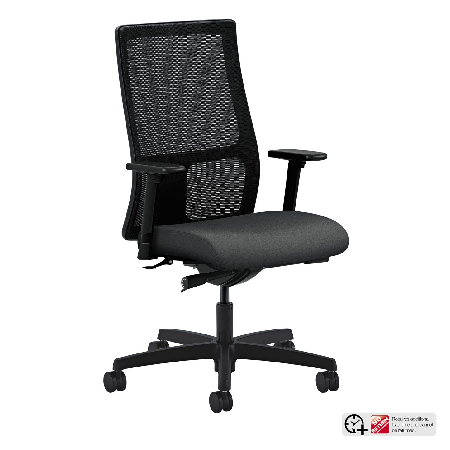 HON Ignition Series Mesh Mid‑Back Work Chair, Iron Ore seat, Black mesh back / base (Local Pickup Only/Special Shipping Available - See Note in Description)