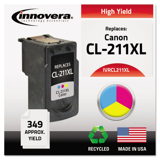 Innovera IVRCL211XL 3 Colors Ink Cartridge, Replacement for 2975B001 (CL-211XL)