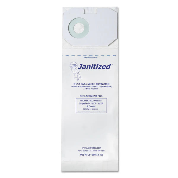 Relent Janitized Product: Vacuum Bags for 16XP & 20XP