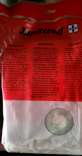 Relent Janitized Product: Vacuum Bags for 16XP & 20XP