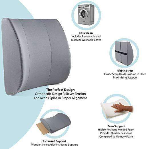 DMI Contour Lumbar Cushion (14 × 13 in)