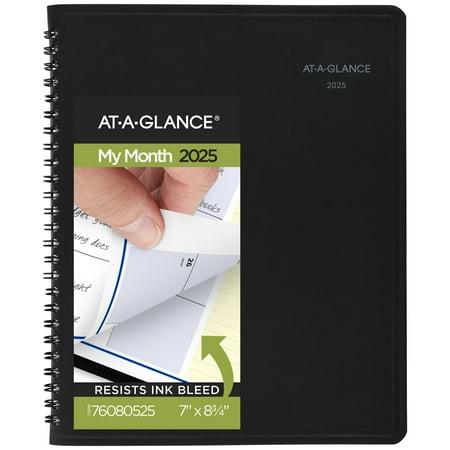 2025 at-a-GLANCE® QuickNotes Monthly Planner, 7" X 8-3/4", Black, January to December