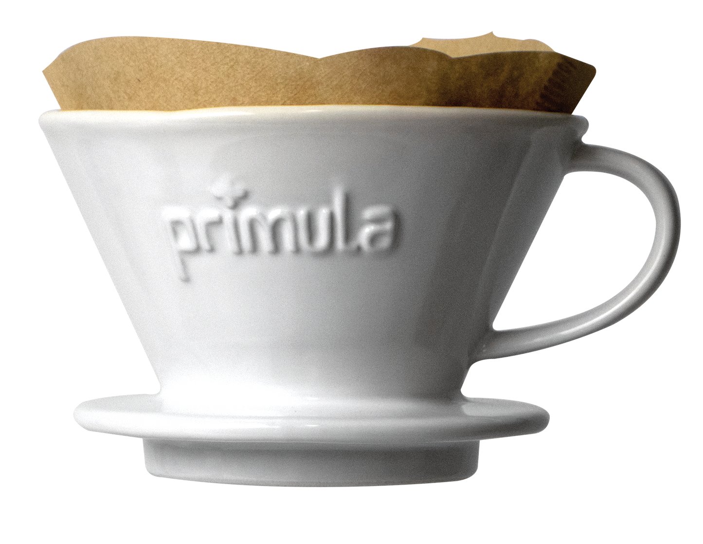 Primula Madison Ceramic Pour Over Coffee Dripper with Filters 1 Cup White