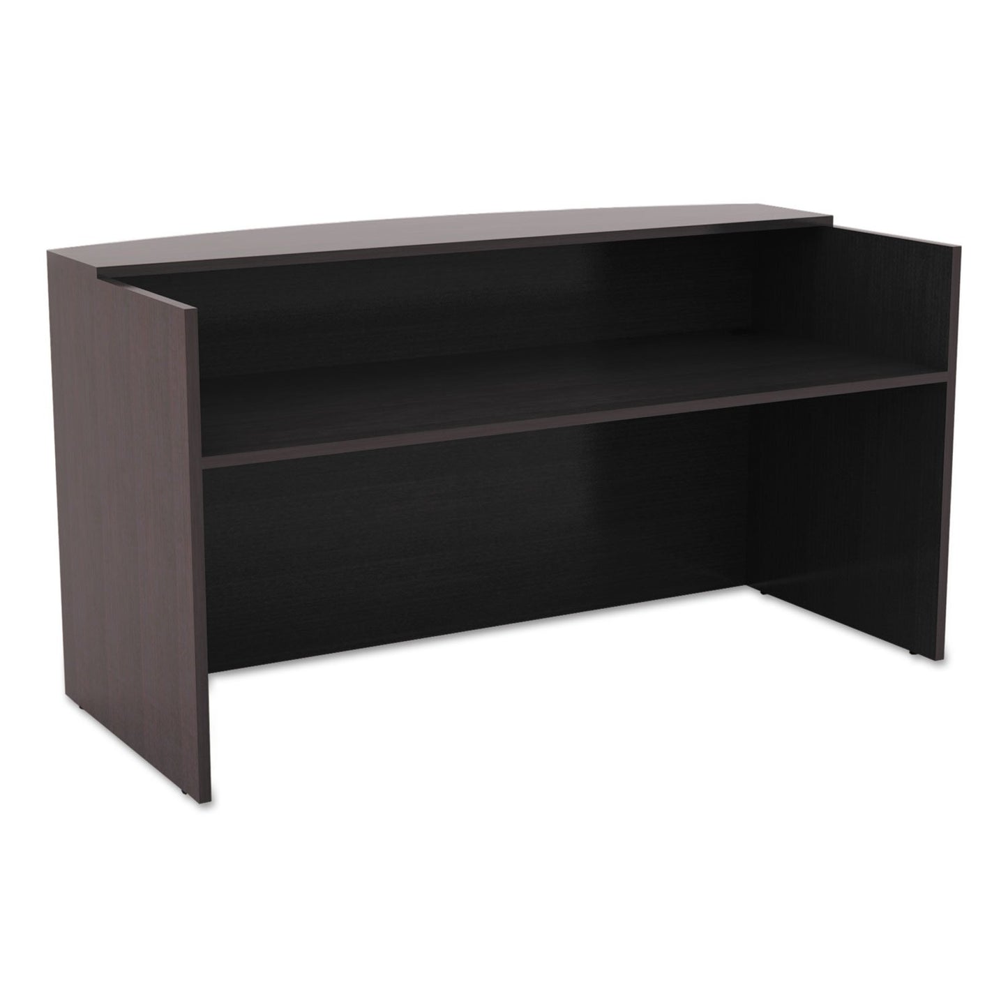 Alera Valencia Series Reception Desk with Transaction Counter (Espresso) - Local Pickup Only