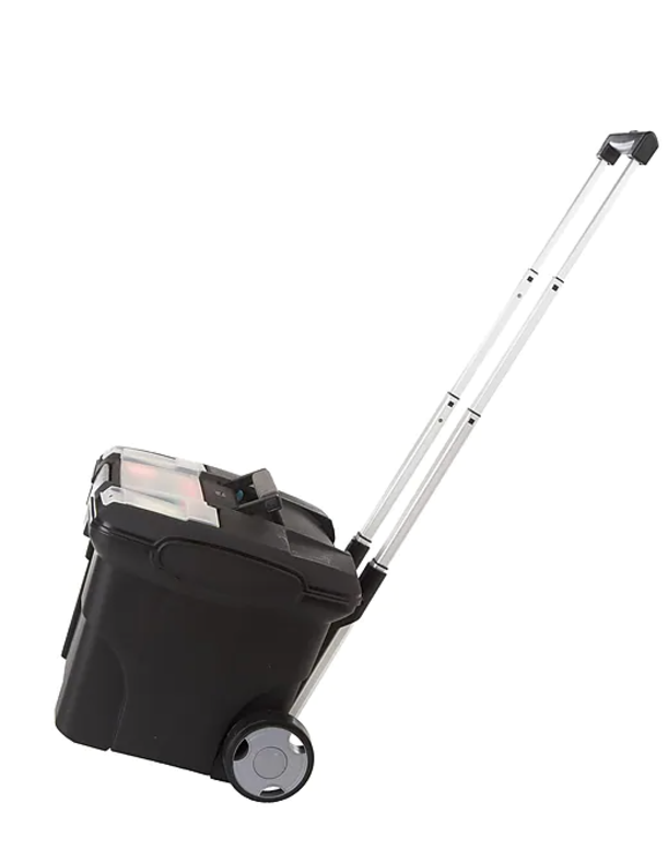 Storex Premium Plastic/Poly Mobile File Cart, Black (61507B01C)