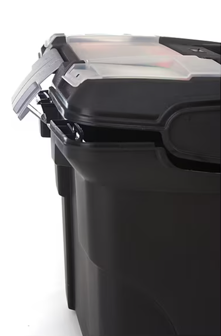 Storex Premium Plastic/Poly Mobile File Cart, Black (61507B01C)