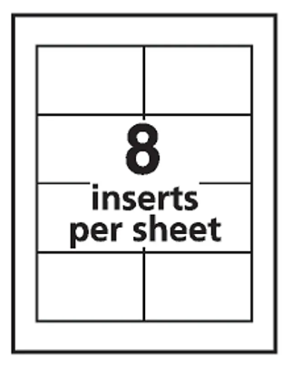 Avery Name Badge Insert Refills, Horizontal/vertical, 2 1/4 X 3 1/2, White, 400/box ( AVE5390 )