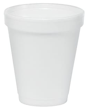 Dart Disposable Insulated Drinking Cup White Styrofoam 6 Oz. 1000 Ct | Model: 6J6