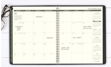 At-a-GLANCE Recycled Weekly Vertical-column Format Appointment Book, 8.75 X 7, Black Cover, 12-month (jan to Dec): 2025 ( AAG709