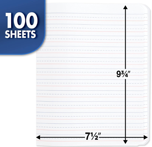Mead Grades K-2 Primary Composition Notebook, 100 Sheets, Blue (09902)