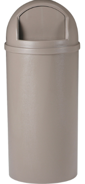 Rubbermaid Commercial Marshal Classic Container, Round, Polyethylene, 15 Gal, Beige ( RCP816088BG )
