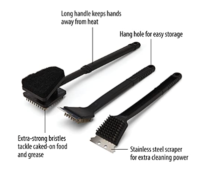 Farberware Grill Brush Set, Black