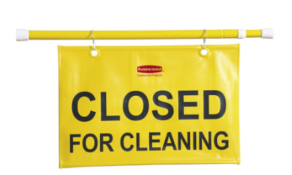 50 in. W X 1 in. D X 13 in. H Site Safety Hanging Sign in Yellow