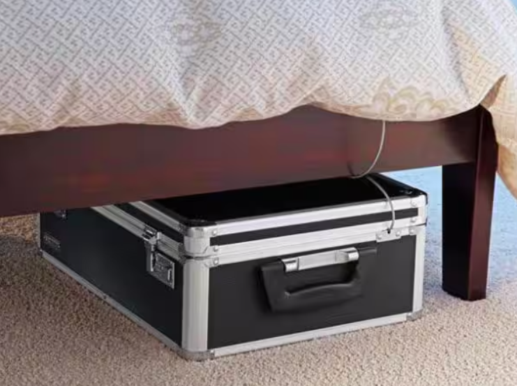 Vaultz Locking Storage Chest, Medium Density Fiberboard, 14.5 X 8 X 19.5, Black ( IDEVZ00323 )
