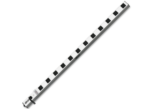 Tripp Lite PS3612 12-Outlet Vertical Power Strip, 120V, 15amp, Black