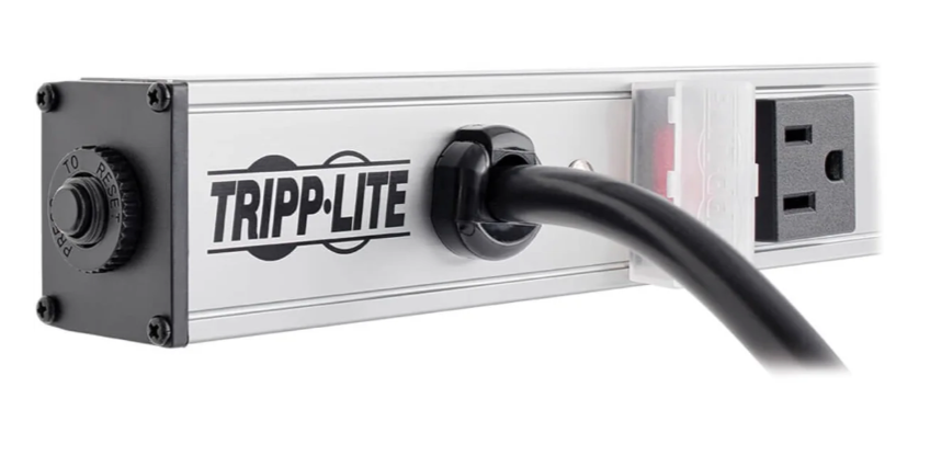 Tripp Lite PS3612 12-Outlet Vertical Power Strip, 120V, 15amp, Black