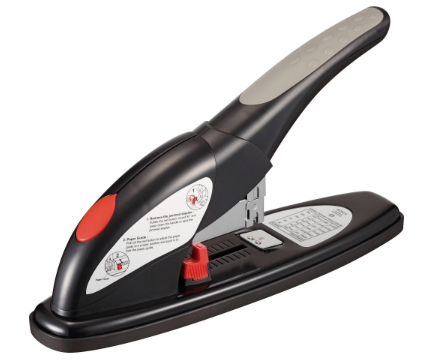 Business Source Heavy Duty Stapler 140 Sheet Cap Black 62839