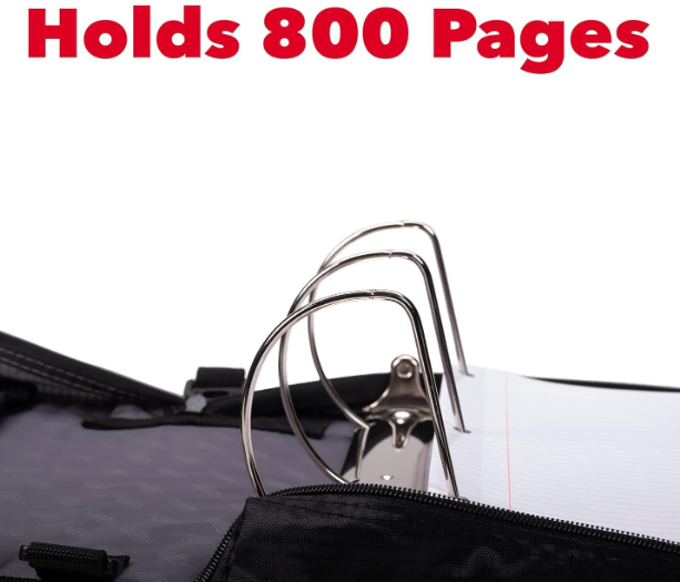 Case It Binder,4 ,Dring,zipper,be D-186-mblu