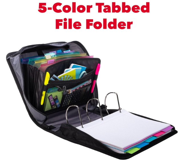 Case It Binder,4 ,Dring,zipper,be D-186-mblu