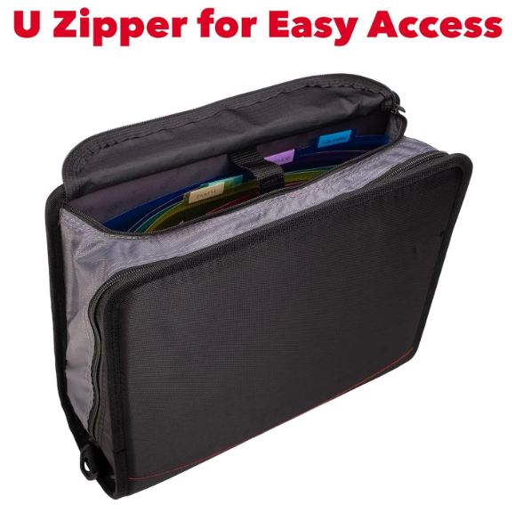 Case It Binder,4 ,Dring,zipper,be D-186-mblu