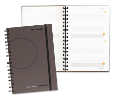 At-a-GLANCE Plan. Write. Remember. 6"W X 9"H Daily Planner, Gray (80620330)