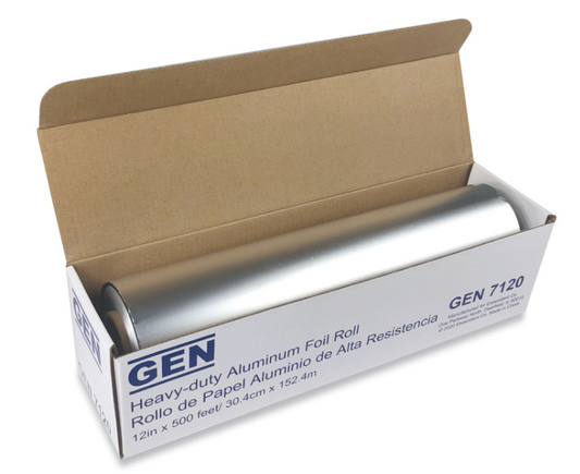 GEN Heavy-Duty Aluminum Foil Roll, 12" x 500 ft