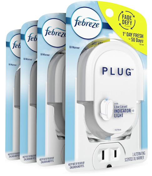 Febreze Plug In Air Freshener Fade Defy Plugs, Scented Oil Warmer