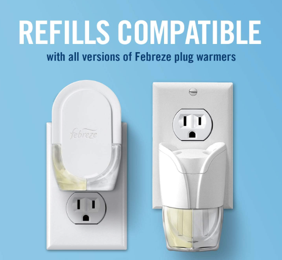 Febreze Plug In Air Freshener Fade Defy Plugs, Scented Oil Warmer