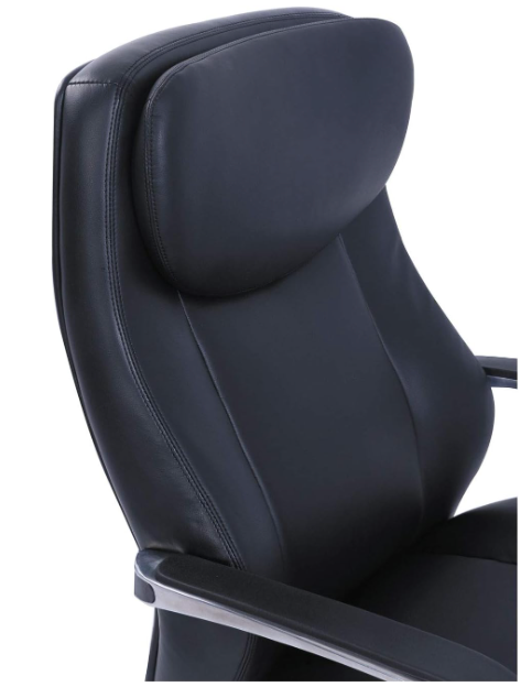 La-Z-Boy 48958 2000 High-Back Executive Chair, Supports up to 300 lbs., Black Seat/Back, Silver Base