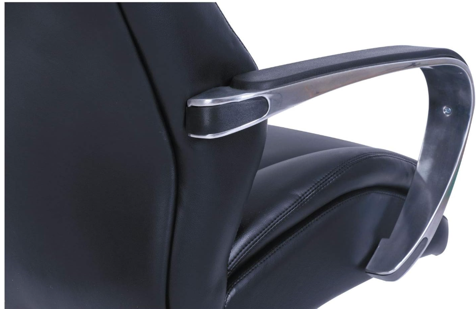 La-Z-Boy 48958 2000 High-Back Executive Chair, Supports up to 300 lbs., Black Seat/Back, Silver Base