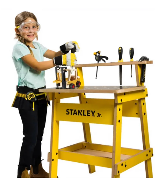 Stanley Jr. Kids Workbench Tool Set and 2 Wooden Kits