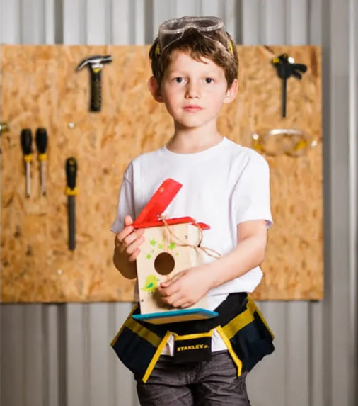 Stanley Jr. Kids Workbench Tool Set and 2 Wooden Kits