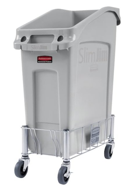 Rubbermaid Commercial Products SLIM JIM Single Trash/Garbage Can/Bin Dolly for Use with 16/23 GAL Vented Slim Jim Containers