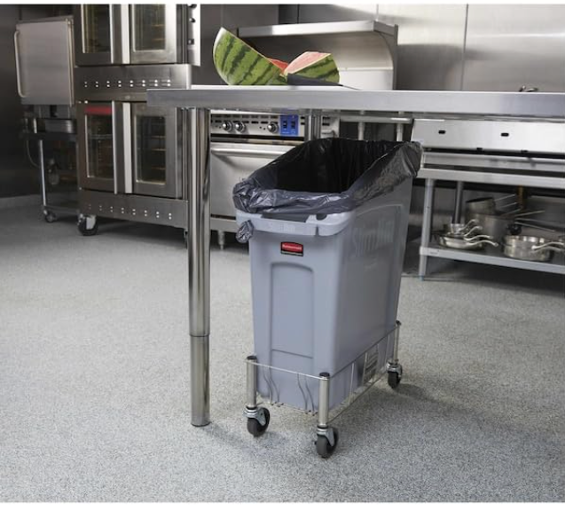 Rubbermaid Commercial Products SLIM JIM Single Trash/Garbage Can/Bin Dolly for Use with 16/23 GAL Vented Slim Jim Containers