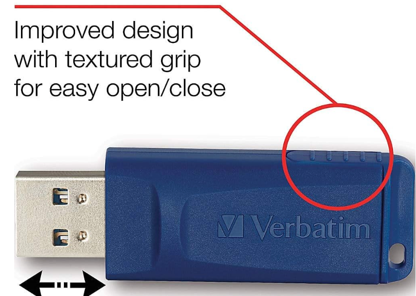 Verbatim Classic USB 2.0 Flash Drive, 8 Gb, Blue, 5/pack