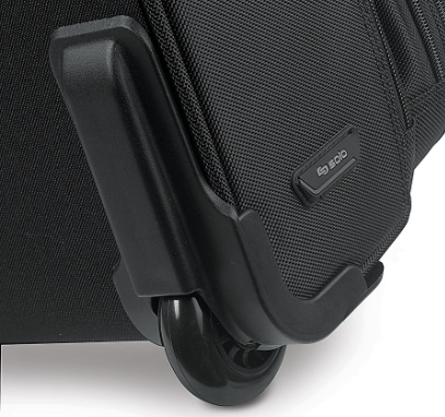 Solo® Rolling Laptop Case/Overnighter, Ballistic Poly, Black