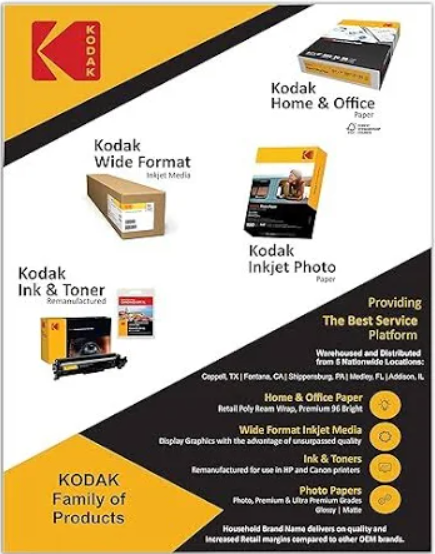 Kodak Photo Paper, 8 Mil, 4 X 6, Glossy White, 100/pack 41180 - All