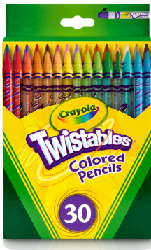 Crayola Twistables Colored Pencils, 2 Mm, 2b (#1), Assorted Lead/barrel Colors, 30/pack ( CYO687409 )