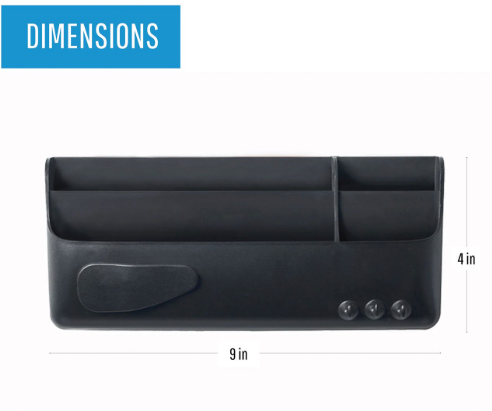 MasterVision Magnetic Smartbox Organizer, 9 X 4, Black