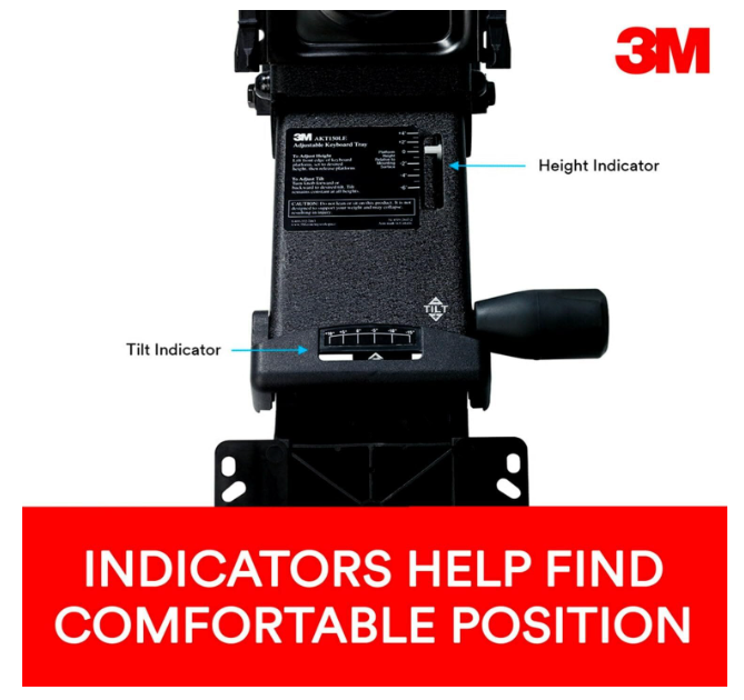 3M Keyboard Platform, Adjustable KP200LE, 10.625 in X 26.5 in X 2.0 in - 2" Height X 10.6" Width X 26.5" Depth - 1  Local Pickup Only