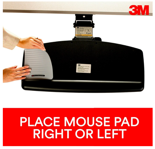 3M Keyboard Platform, Adjustable KP200LE, 10.625 in X 26.5 in X 2.0 in - 2" Height X 10.6" Width X 26.5" Depth - 1  Local Pickup Only