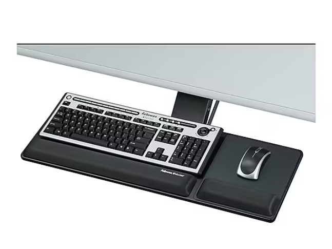 Fellowes Designer Suites Adjustable Keyboard Tray, Black